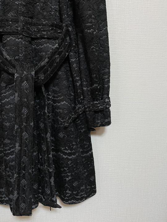 人気品質保証 美品 総レース♡トレンチコート 38 BLACK 0EBSv-m92035309025 DAKS ダックス 期間限定特価