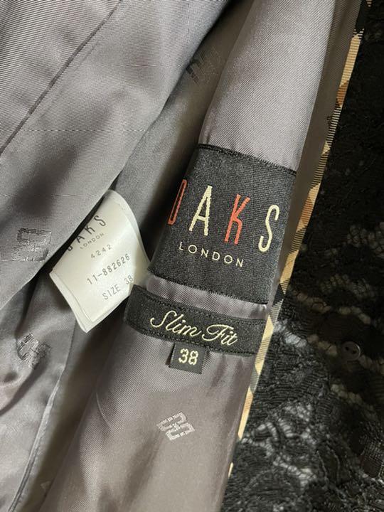 人気品質保証 美品 総レース♡トレンチコート 38 BLACK 0EBSv-m92035309025 DAKS ダックス 期間限定特価