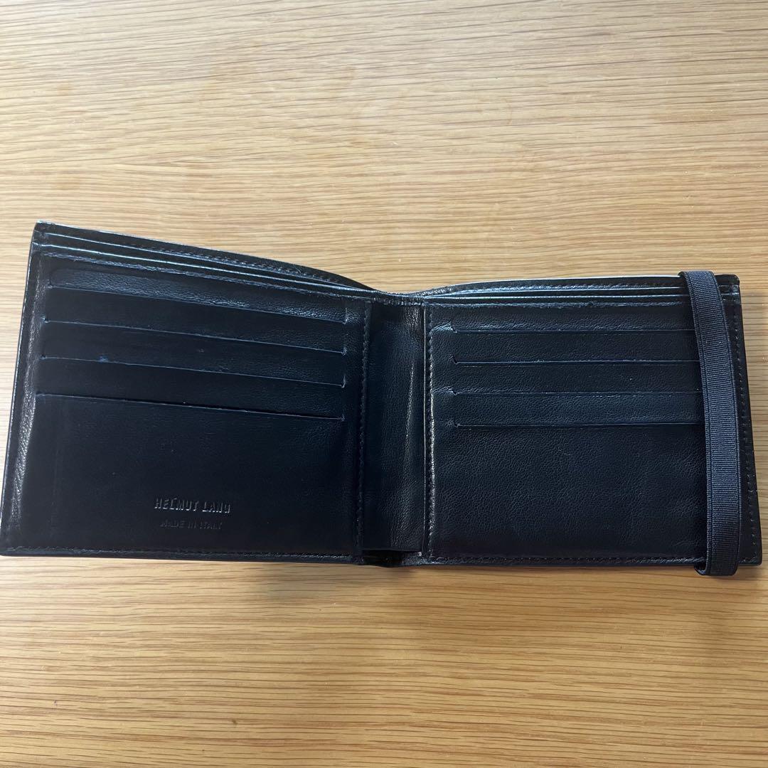 00s Helmut Lang パイソンレザー 二つ折りウォレット 黒