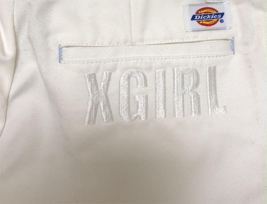 格安大人気 美品 TWILL PANTS 別注 ホワイト JPmg4-m92039688932 X-girl×Dickies 最新作特価