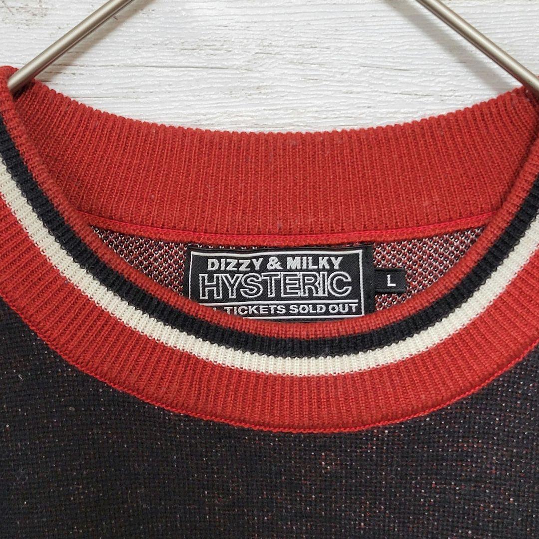 【極美品L】HYSTERIC GLAMOUR 薄手ニット デビルガール ブラック