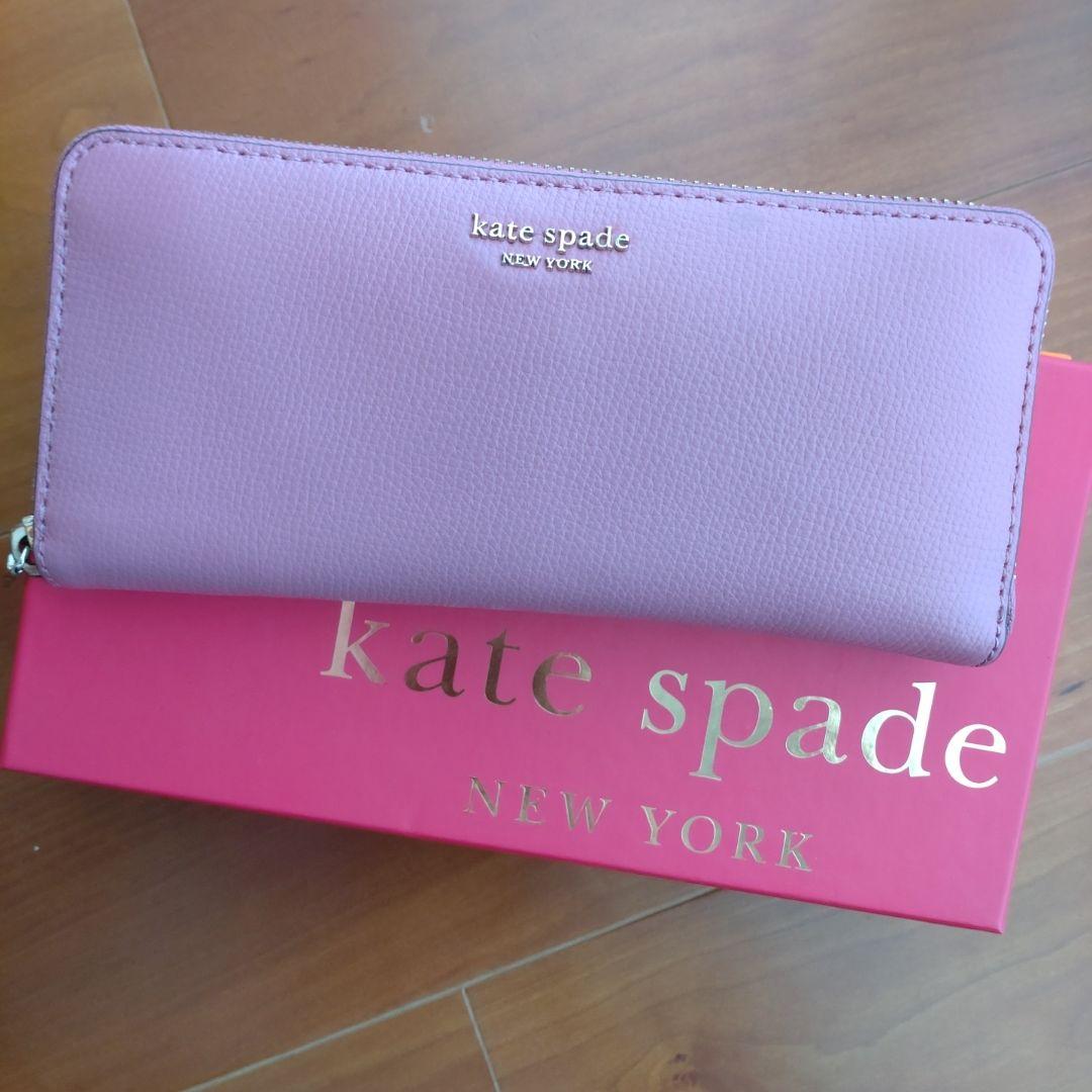 kate spade ピンク 長財布 箱あり - メルカリ