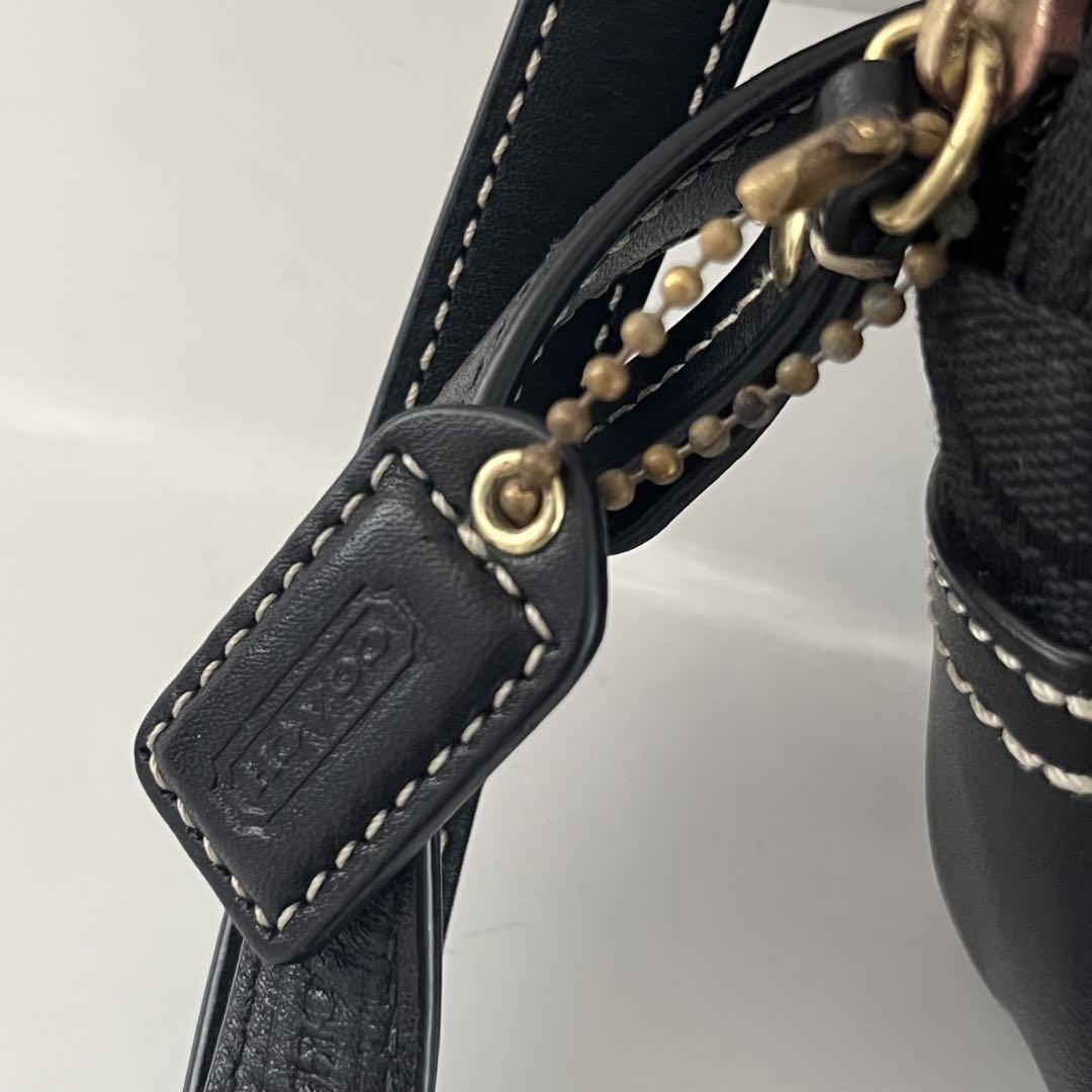 COACH 黒 ボディバッグ ウエストポーチ 保存袋 ロゴチャーム ユニセックス