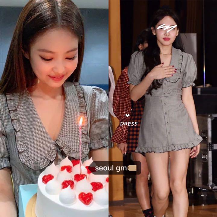 TWICE ナヨンちゃん着用 ミニワンピース チェック - メルカリ