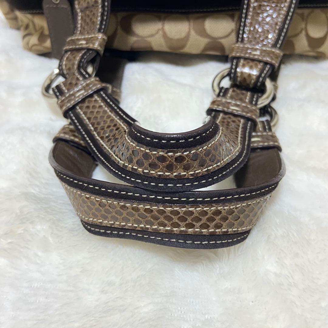 【大幅価格❗️】美品COACH ミニボストンパッチワークシグネチャーブラウンY2K 【大幅価格❗️】美品COACH ミニボストンパッチワークシグネチャーブラウンY2K