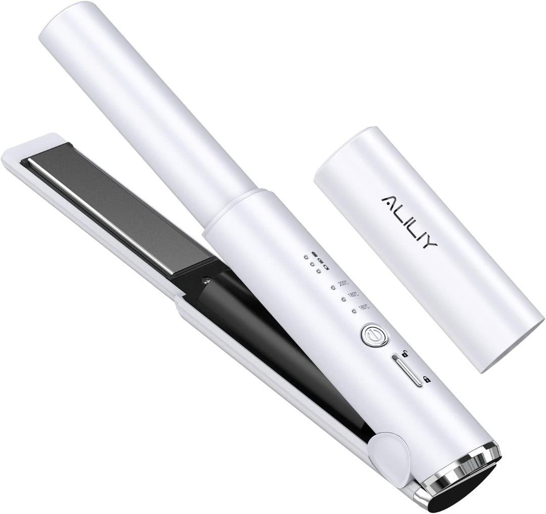 ヘアアイロン コードレス ストレートカールミニ2wayUSB充電軽量