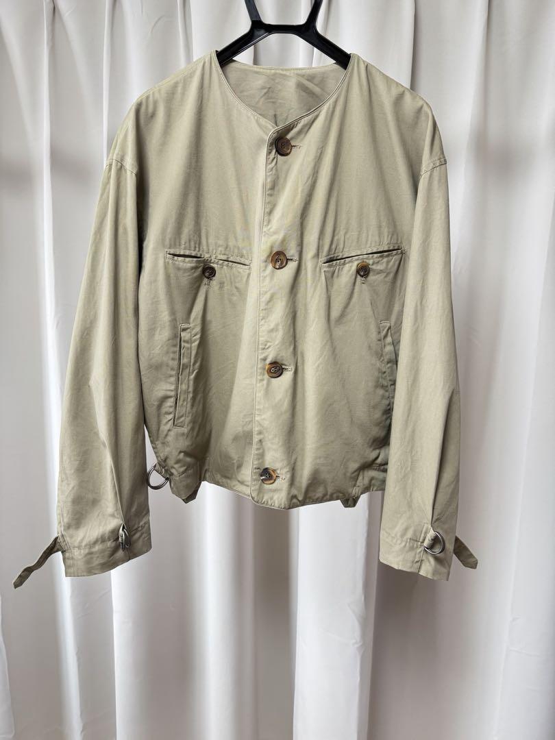 ISSEY MIYAKE 80s ノーカラー コットン ジャケット 美品