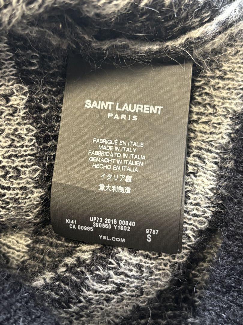 SAINT LAULENT サンローラン　ニット　ゼブラ　モヘヤ