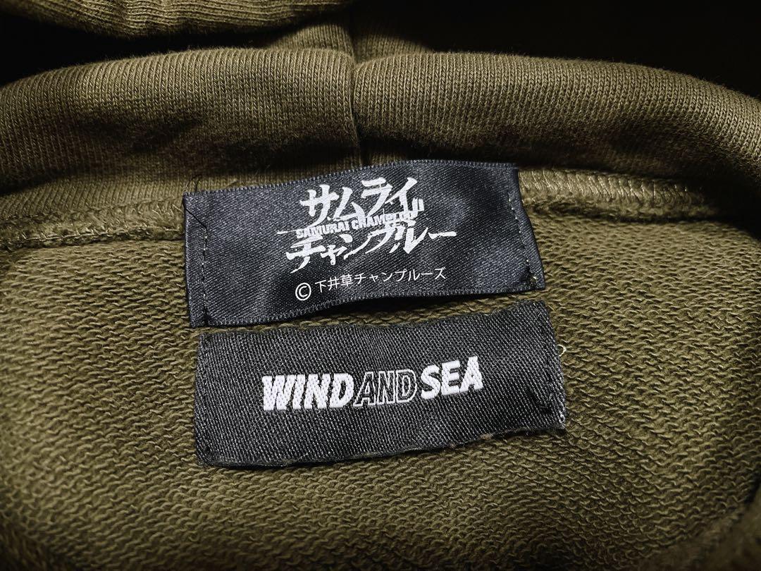 WIND AND SEA サムライチャンプルー パーカー オリーブ 緑 Lサイズ