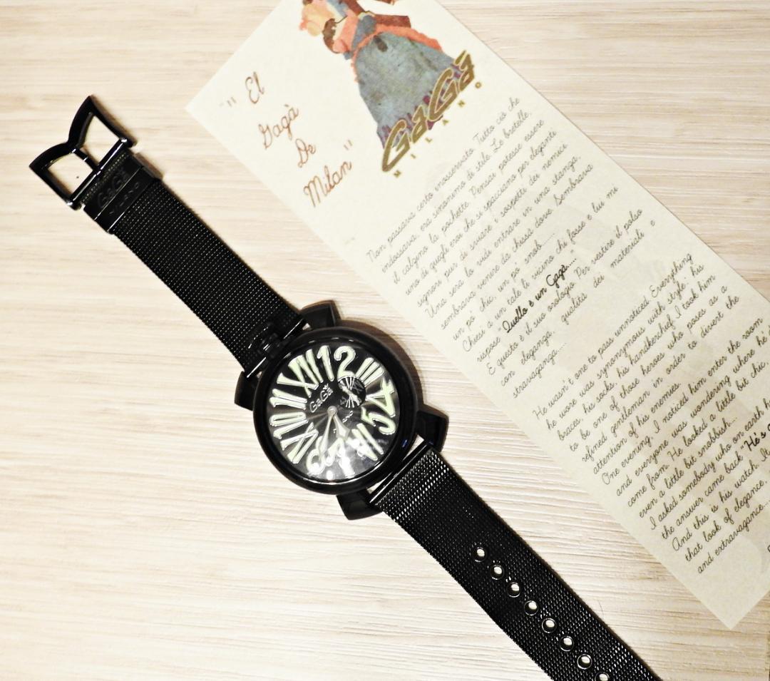 ガガミラノ マヌアーレ スリム 46ｍｍ 新品電池 ライムグリーン メンズ腕時計