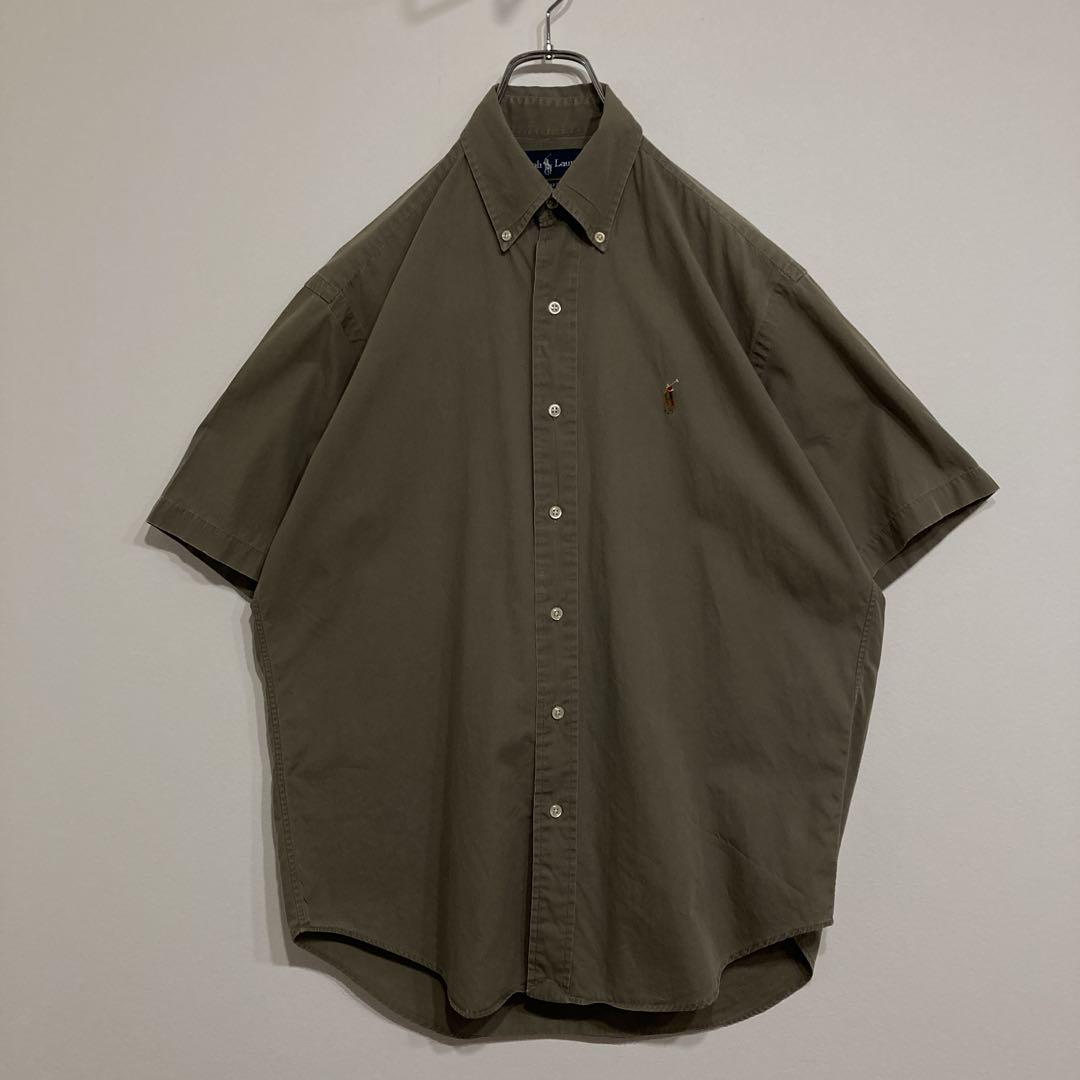 超人気❗️ラルフローレン ワンポイントロゴシャツ XL 90s刺繍