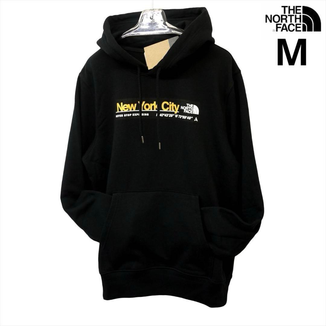 新品 US限定 ノースフェイス ニューヨーク スウェット パーカー M 黒