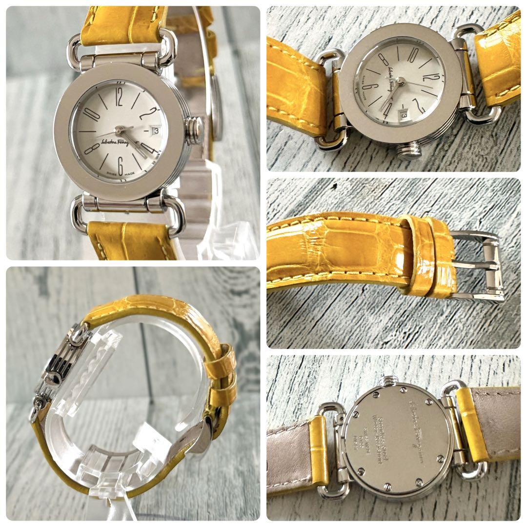 【希少】Salvatore Ferragamo フェラガモ 腕時計 ラウンド