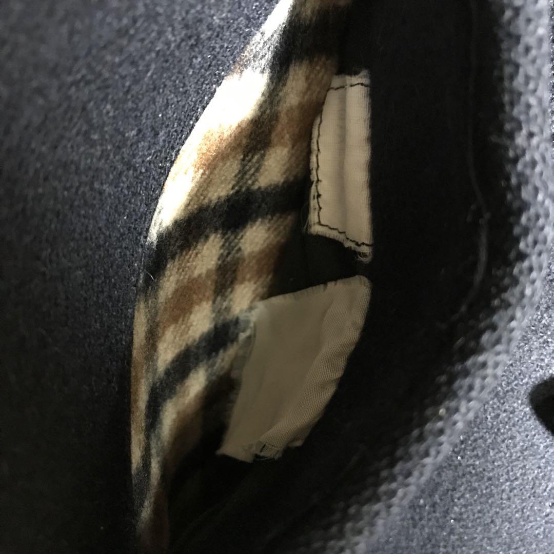 Aquascutum ダッフルコート 英国製 ネイビー ハウスチェック メンズ