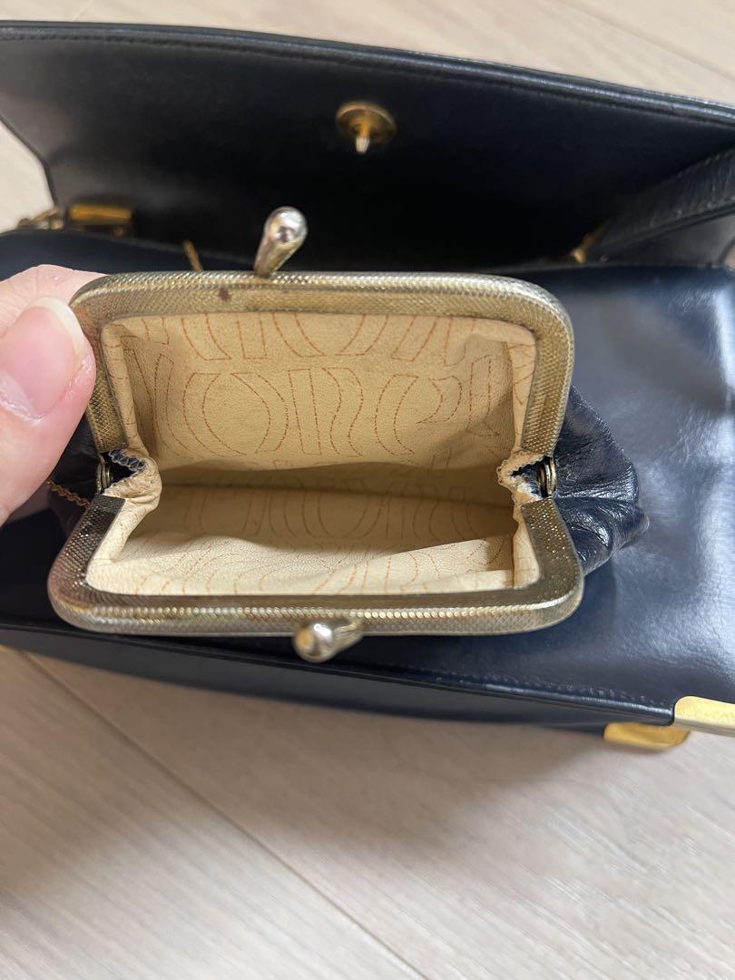 Christian Dior ブラックレザー ショルダーバッグ