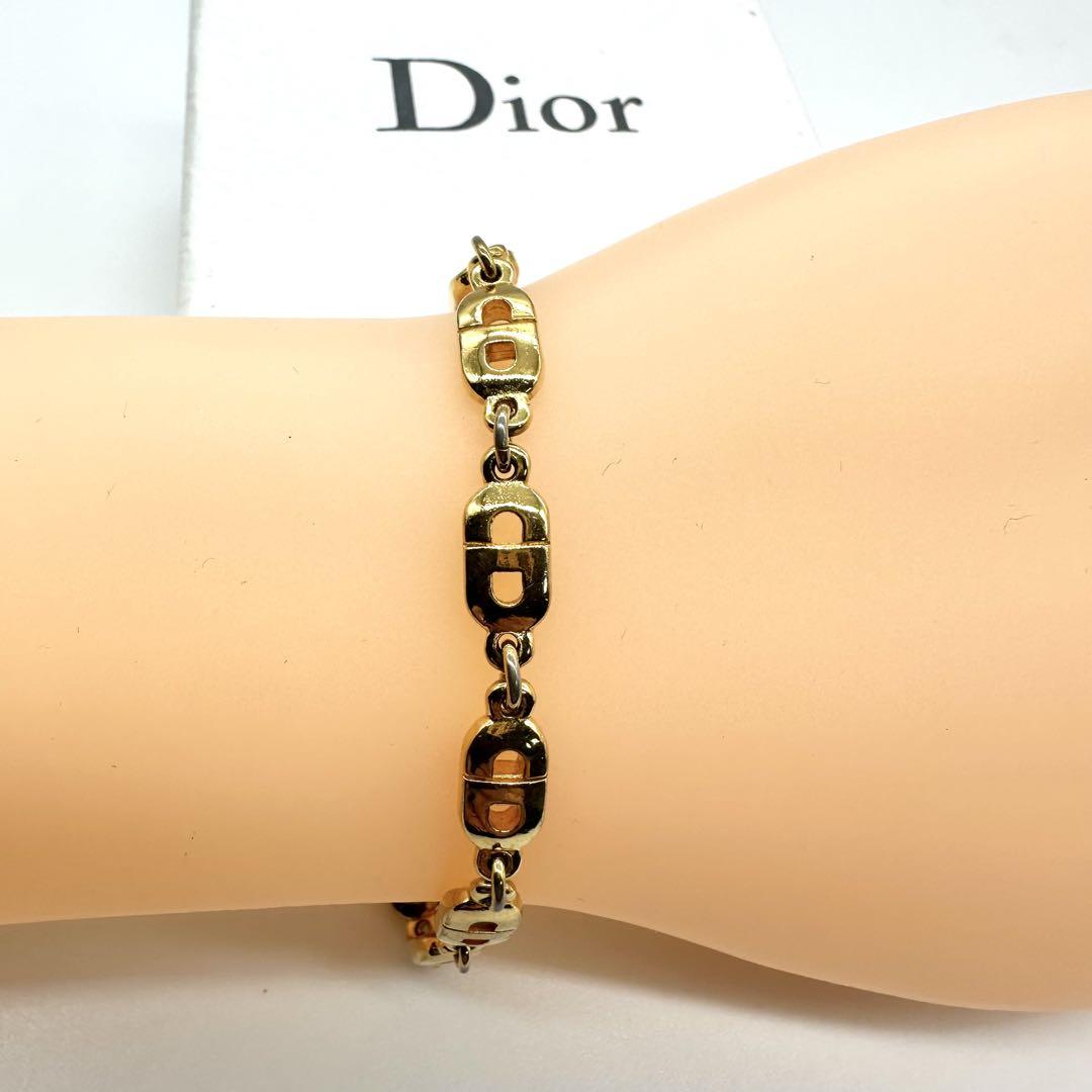 【極美品✨】 クリスチャンディオール ブレスレット ゴールド ロゴ 極美品 クリスチャン ディオール ロゴ ブレスレット ゴールド