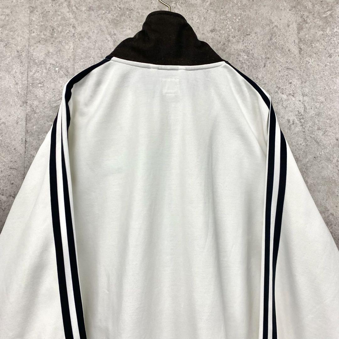レア90s US古着○アディダス 刺繍トラックジャケット ホワイト メンズXL