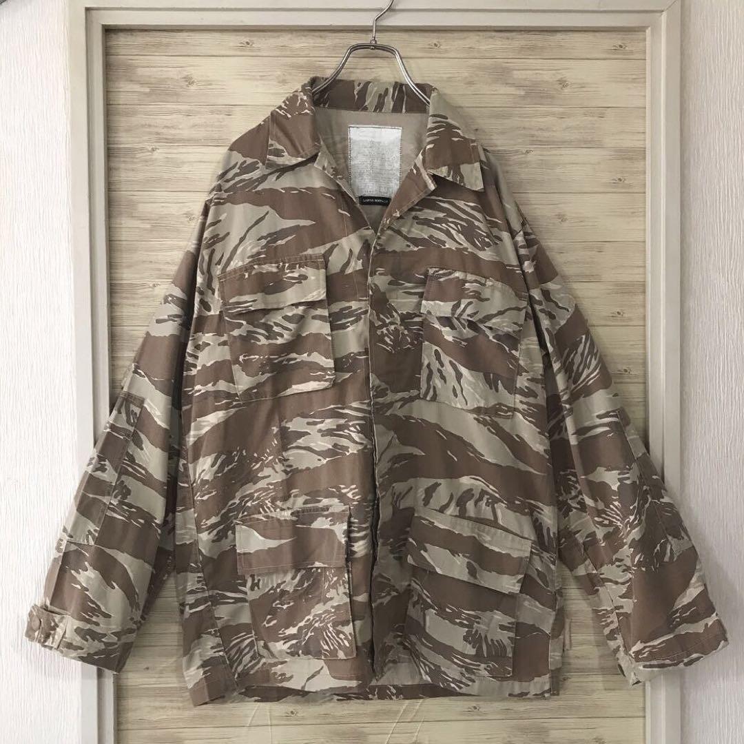 レトロ 古着 BDU ミリタリージャケット サンドタイガーストライプ 迷彩