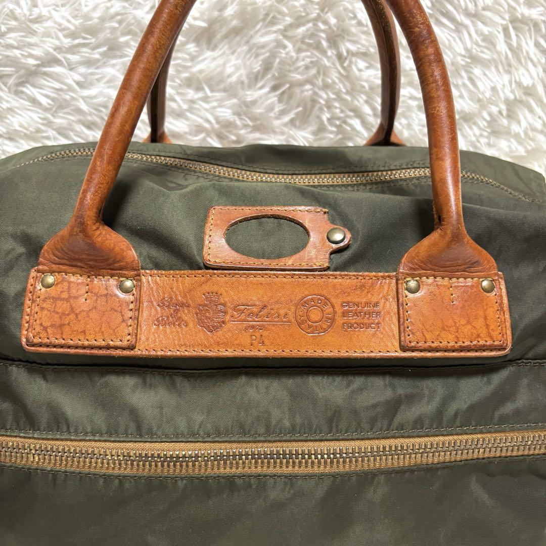 極美品✨フェリージ 2way ボストンバッグ ショルダーバッグ　ブラック　P4 美品☆Felisi 2way ボストンバッグ P4 ショルダー カーキ - メルカリ