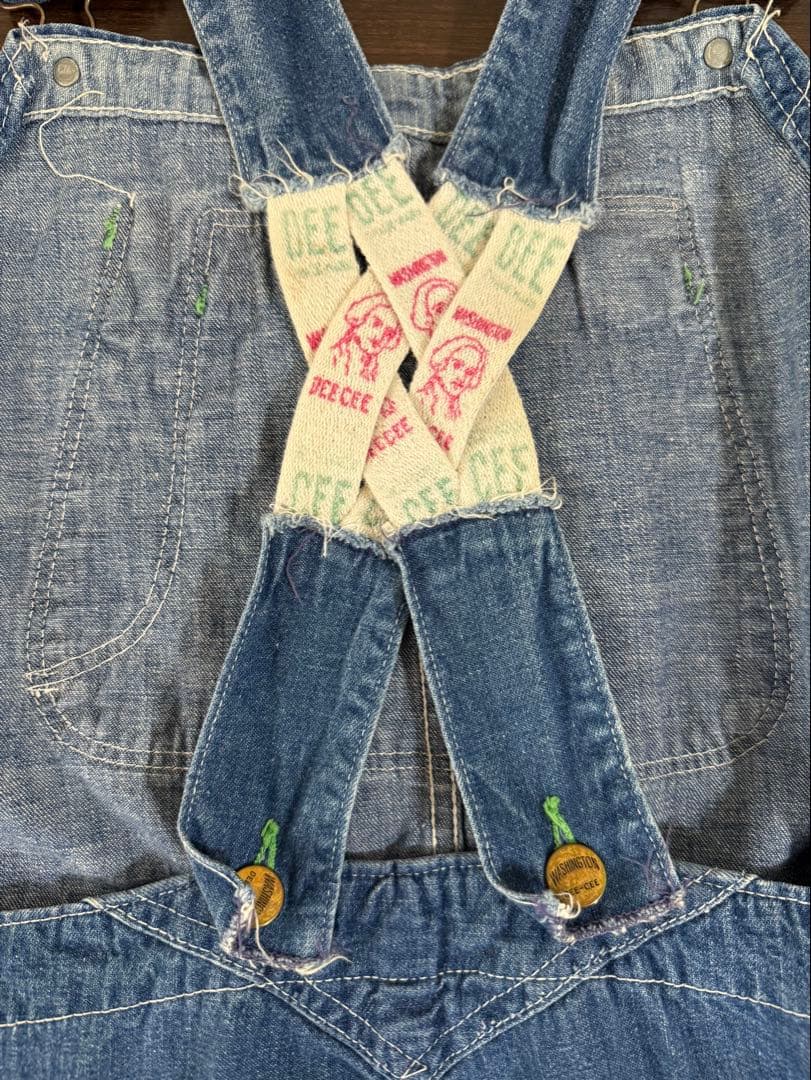 60s WASHINGTON DEE CEE ローバック オーバーオール XL 60s WASHINGTON DEE CEE ローバック オーバーオール XL