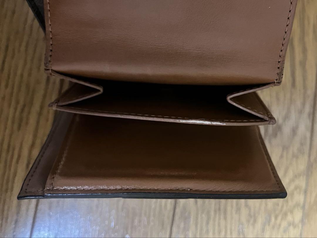 CELINE 三つ折り財布 ダークブラウン レザー