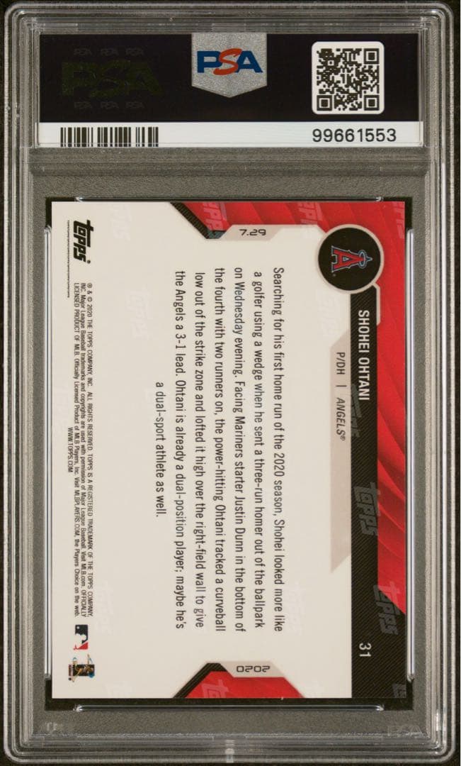 2020 Topps Now 31 大谷翔平目立った傷や汚れなし UP786_INFO