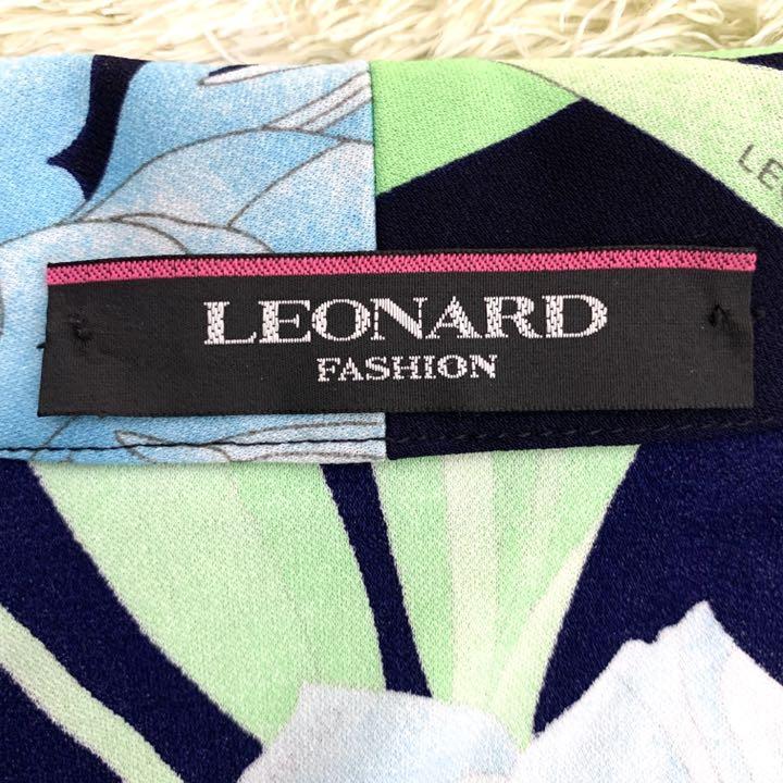 美品⭐︎ LEONARD レオナール　ジャケット　花柄　1釦　現行モデル　カンカン 美品】レオナール 1Bジャケット LL 花柄 薄手 LEONARD カンカン
