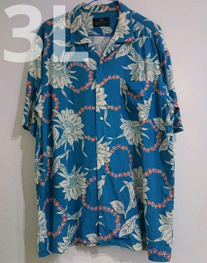 山喜 アロハ 【美品 デッドストック】かなり大きいサイズ アロハシャツ 3L