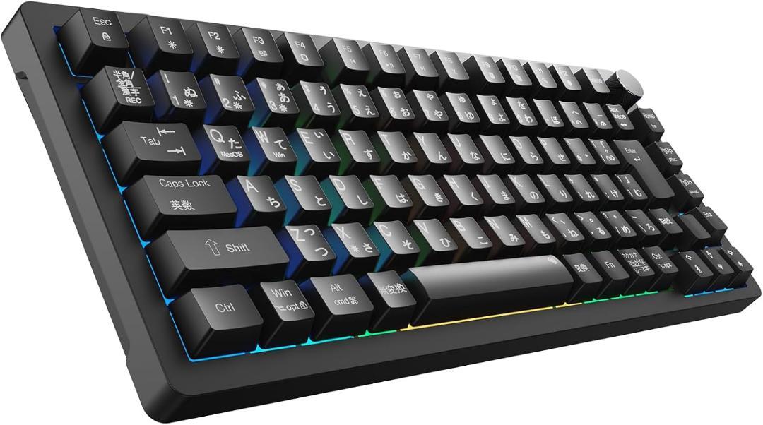 ゲーミングキーボード 2025年業界初 日本語JIS配列＆かな印字一体化 75%