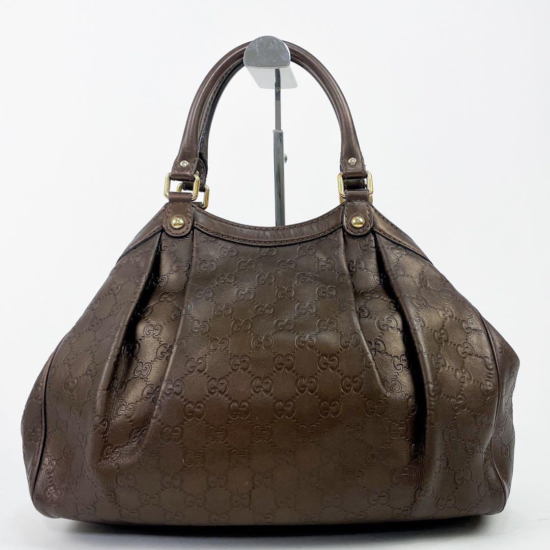 美品 ✨ GUCCI シマ スーキー トートバッグ レザー