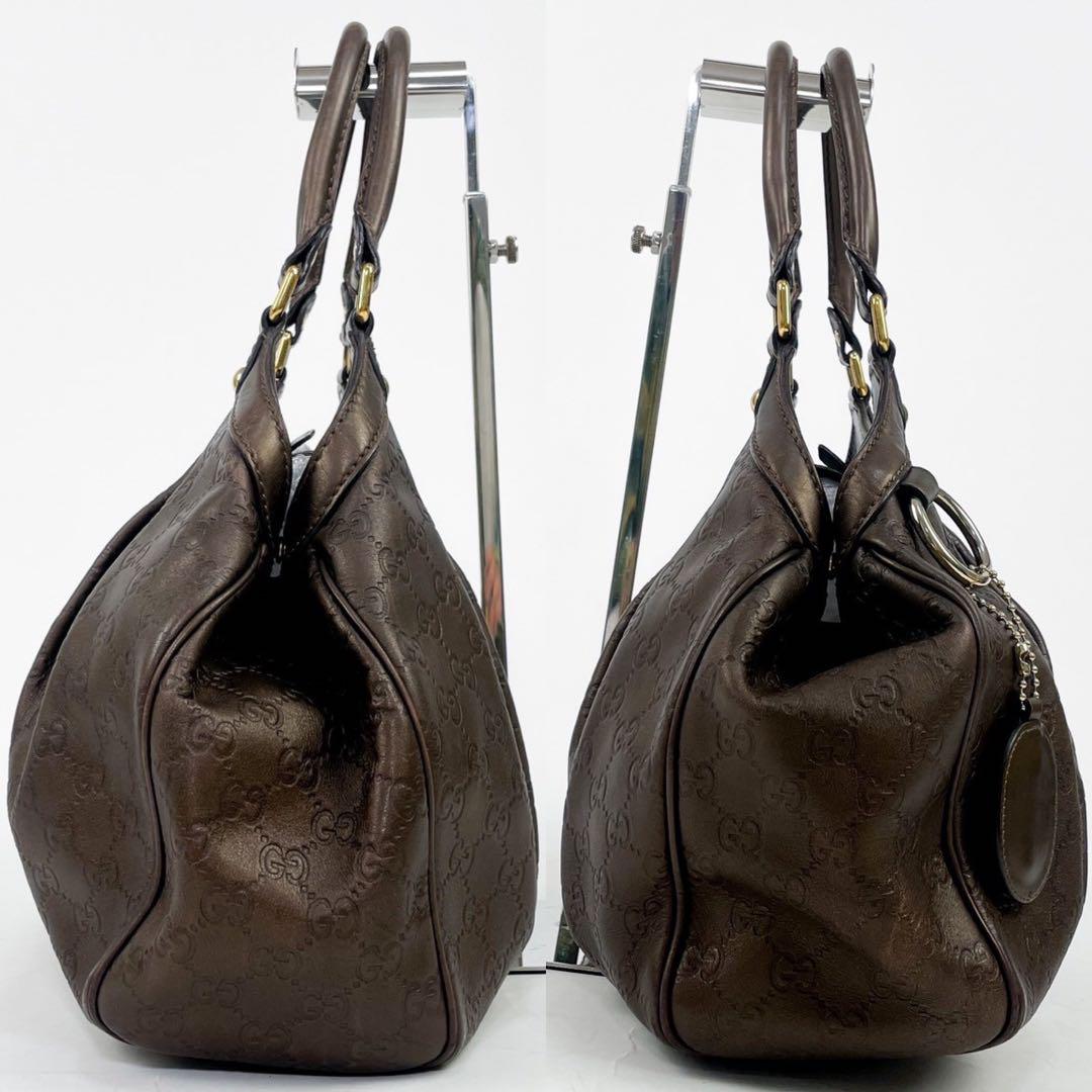 美品 ✨ GUCCI シマ スーキー トートバッグ レザー