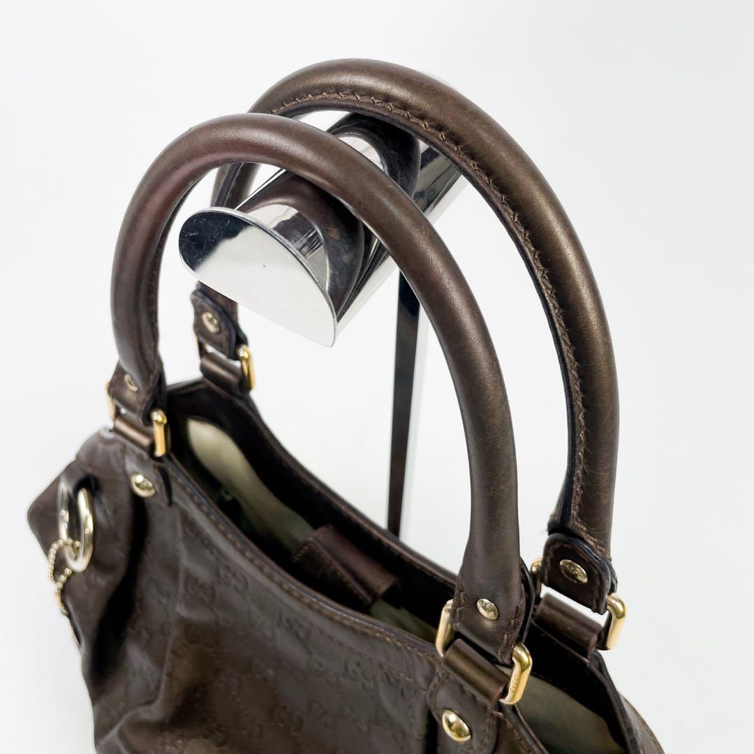 美品 ✨ GUCCI シマ スーキー トートバッグ レザー