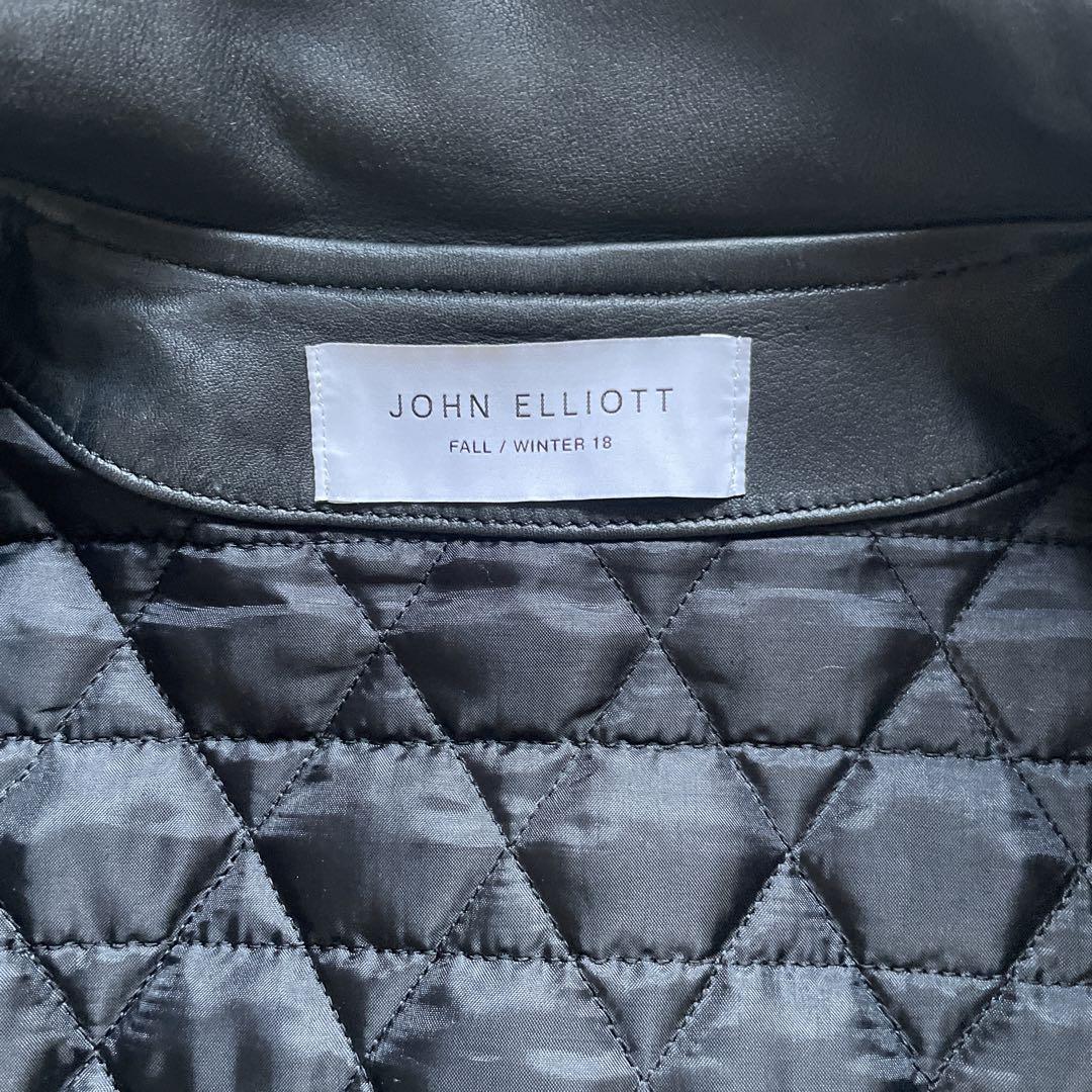JOHN ELLIOTT ダブルライダースジャケット ブラック