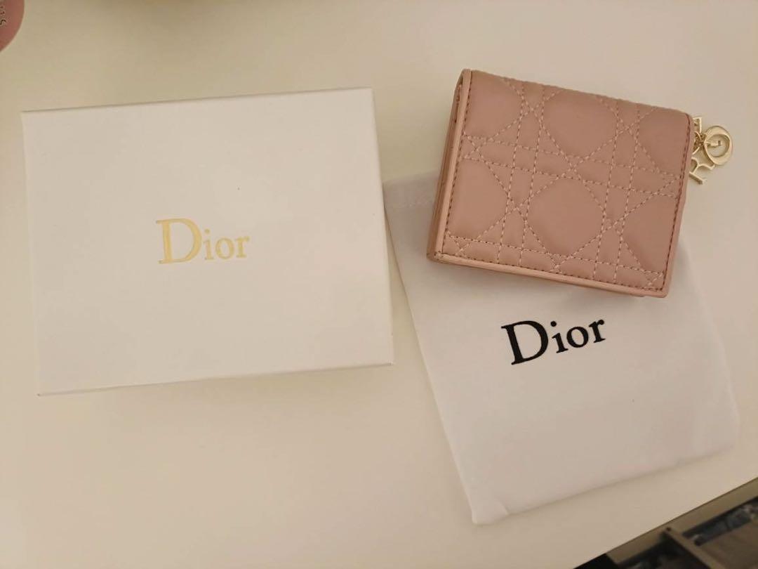 Dior ピンクレザー 二つ折り財布