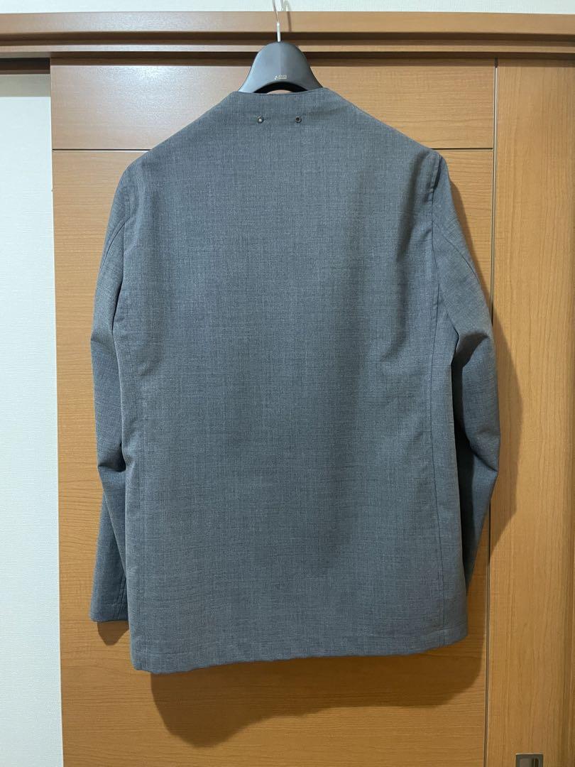 即日発送　美品ノーカラージャケット　グレー　Sサイズ