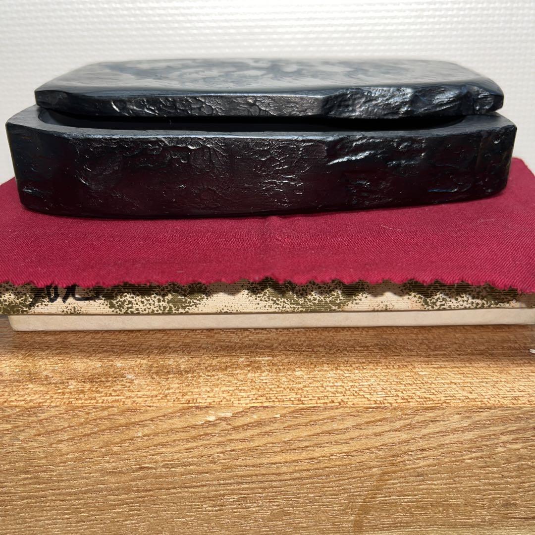 ⭕️雄勝硯 雄浦 杉山寿郎 蓋付彫刻硯 新品美品 - メルカリ