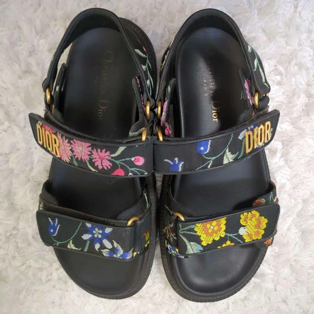 希少！美品✨Dior スポーツサンダル Dioract シグネチャー ロゴ 花柄