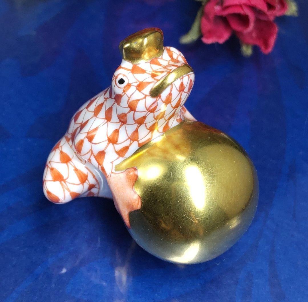 完全送料無料 希少♡美品♡ヘレンド♡カエルの王様♡置物 asakusa.sub.jp