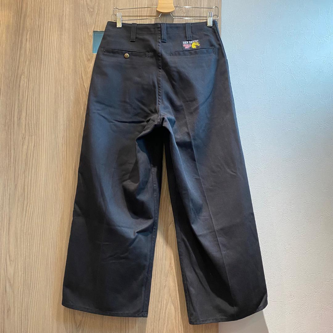 BEN DAVIS W30 ブラック コットン ワイドパンツ チノパン ルード