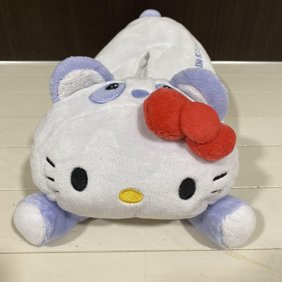 ハローキティ ぬいぐるみ付きティッシュケース ハローキティ50周年ティッシュケース キティ50th アニバーサリー