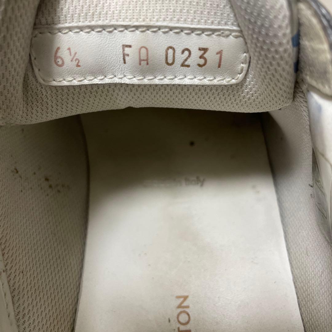 LOUIS VUITTON メタリックモノグラムスニーカー シルバーブルー