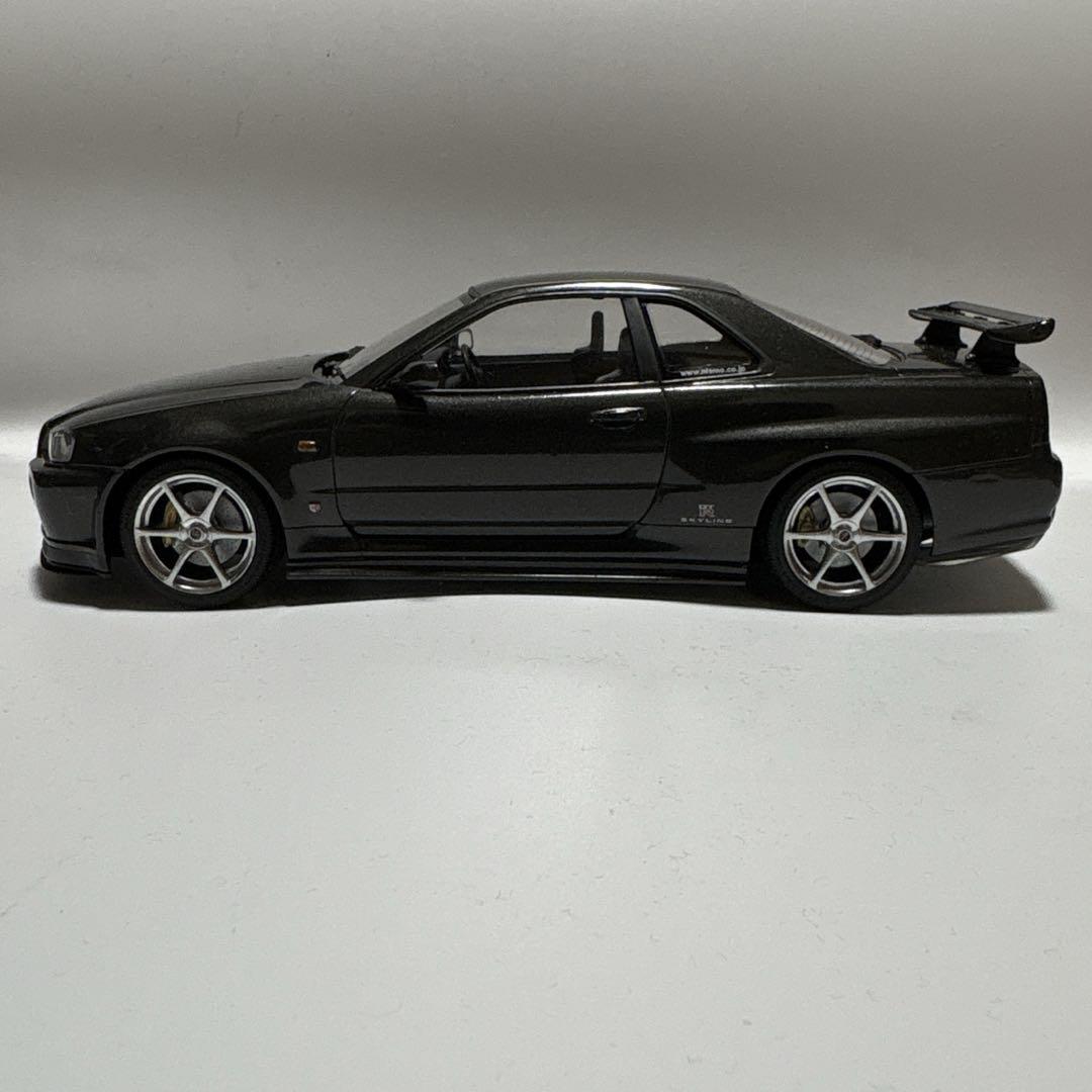 プラモデル完成品、1/24.タミヤr34スカイラインgtr Ｖスペック