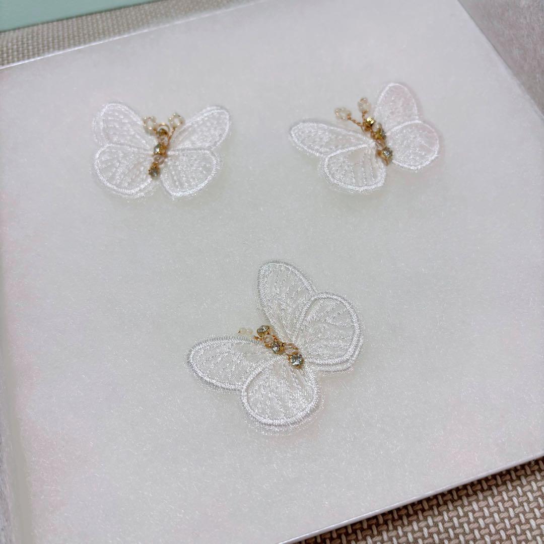 美品★蝶々へアピン MA137 ブライダル ANNANWEDDING