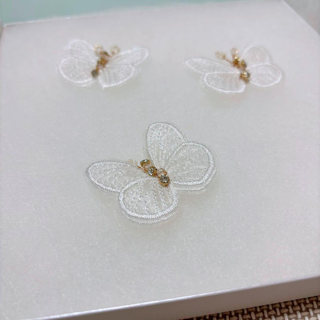 美品★蝶々へアピン MA137 ブライダル ANNANWEDDING