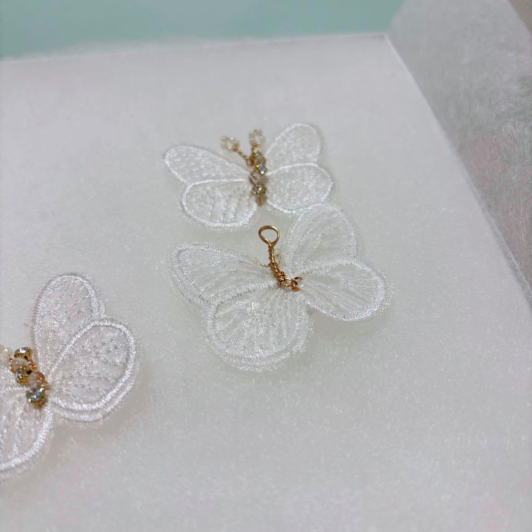 美品★蝶々へアピン MA137 ブライダル ANNANWEDDING