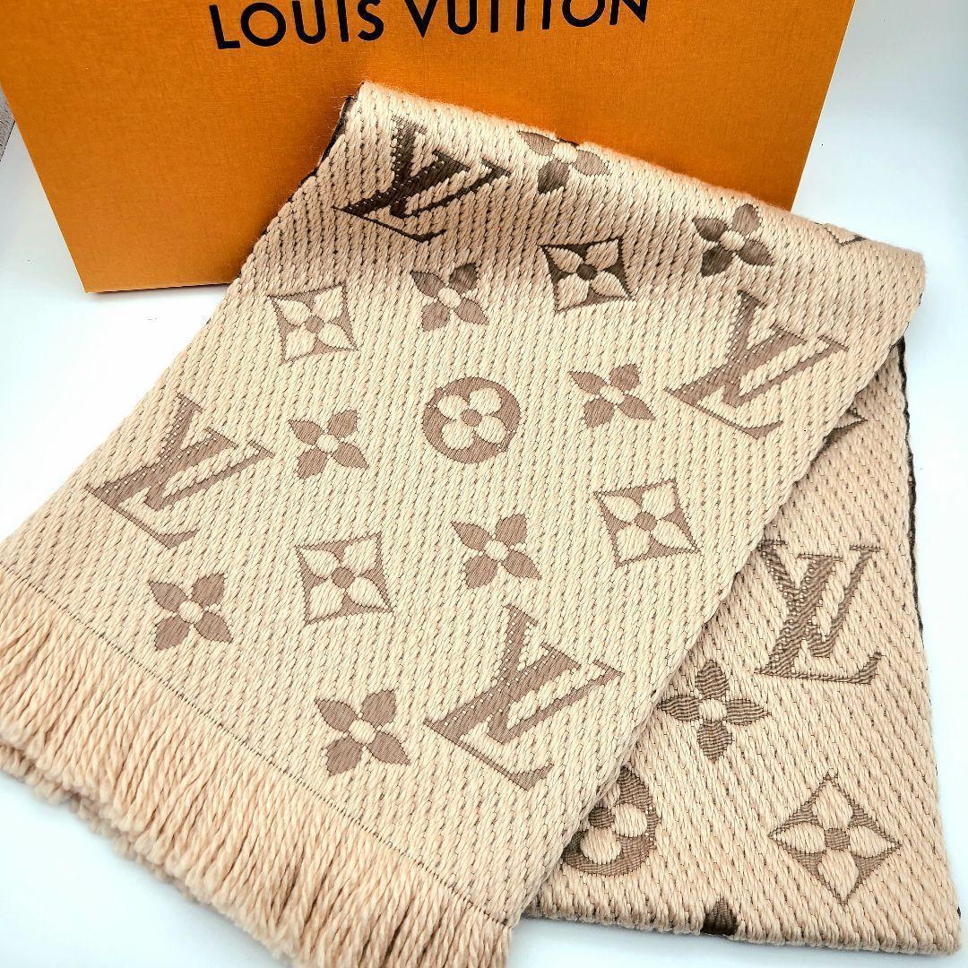 未使用希少カラー】LOUIS VUITTON マフラー エシャルプ ロゴマニア-