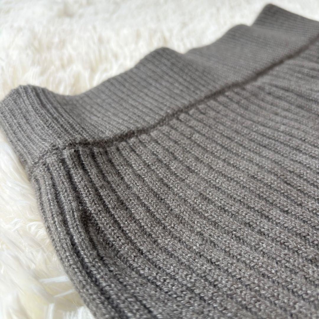 美品】ドゥーズィエムクラス カシミヤ100%マキシ丈リブニット