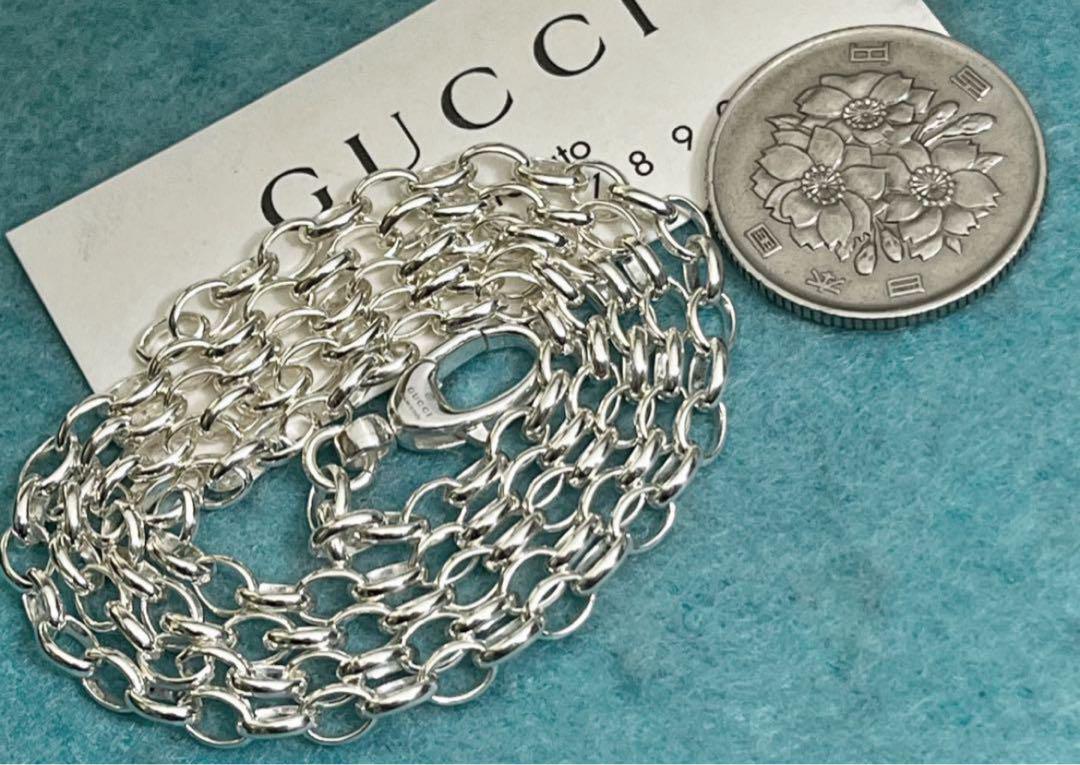 極美品‼️GUCCI 3.2ミリ　シルバー925 チェーンネックレス　55センチ‼️