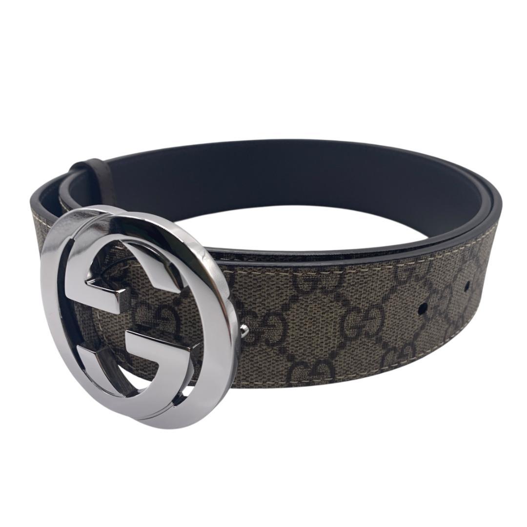 美品★Gucci グッチベルト　ウエスト91-101cm グッチ メンズ ベルトスクエアG バックル リバーシブル ベルト