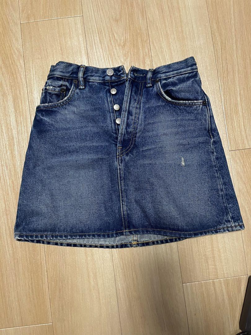 Acne Studios ダークブルー ミニスカート
